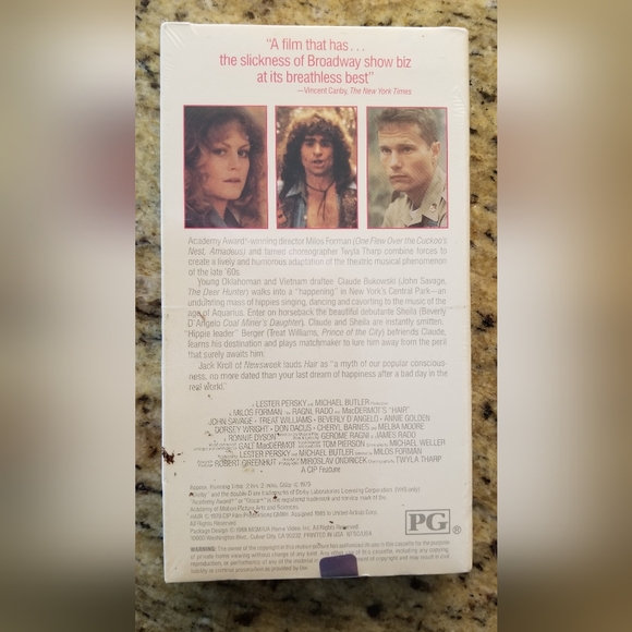 HAIR Movie (1979) VHS Video (1988) John Savage - Treat Williams BRAND NEW SEALED - Picture 2 of 3